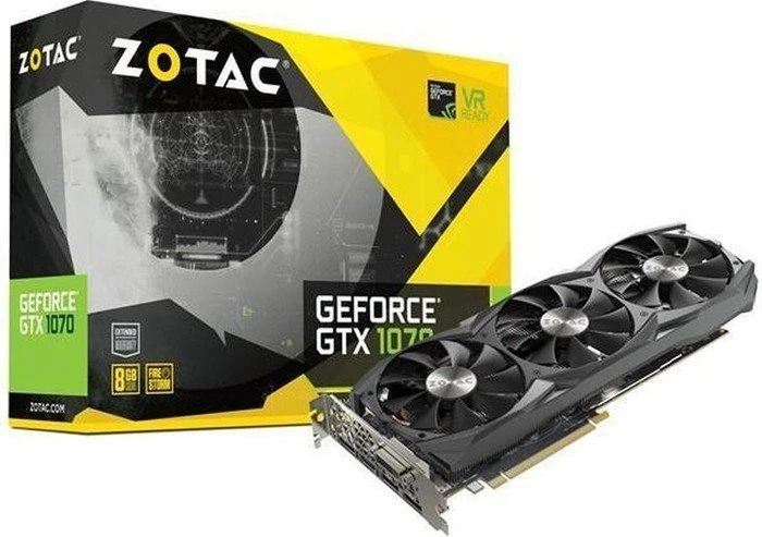 Zotac GeForce GTX 1070, 8GB GDDR5, DVI, HDMI, 3x DP
