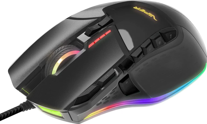 Patriot Viper V570 RGB Blackout Edition Laser Gaming Mouse, USB