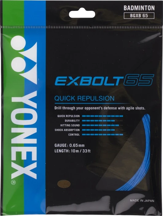 Yonex Exbolt 65 Badmintonsaite blau 10m