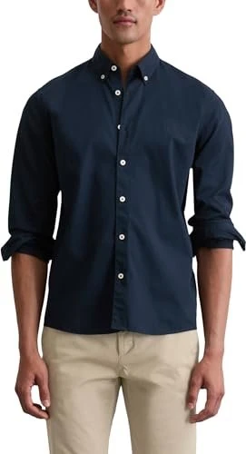 Marc O'Polo Regular Bio-Baumwolle Hemd langarm dark navy (Herren)