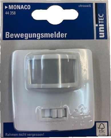 uniTEC MONACO Serie 202 UP-Bewegungsmelder, ultraweiß