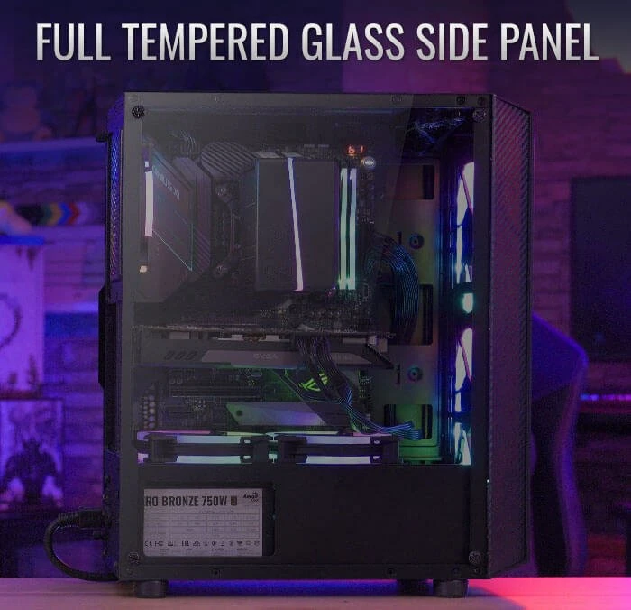 AeroCool Hive ARGB, Glasfenster