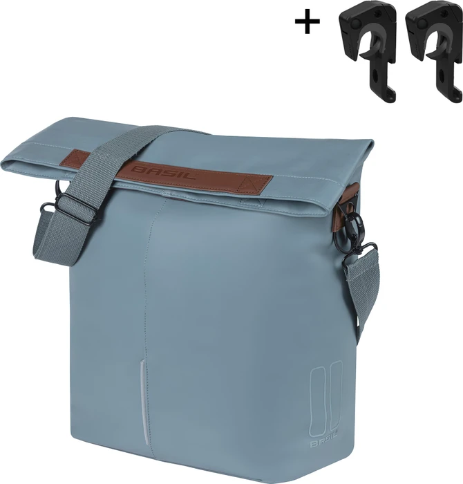 Basil City Shopper MIK Hooks Gepäcktasche graphite blue