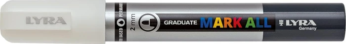 Lyra Graduate Mark All Permanentmarker 2mm weiß, Blister