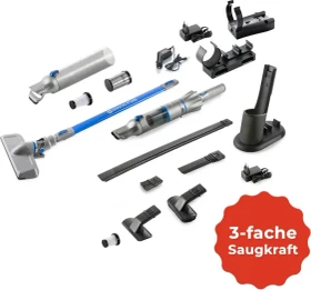 Genius Invictus One 2.0 Akku-Handstaubsauger blau Set 22-tlg.
