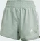 adidas Pacer Training 3-Streifen Woven High-Rise Trainingshose kurz silver green/white (Damen) Vorschaubild