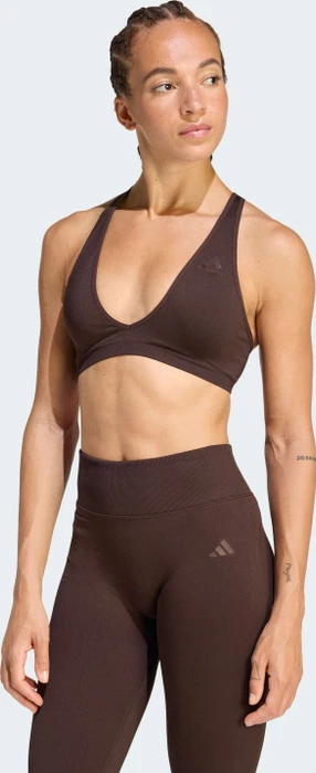 adidas Workout Essentials Knit Light Support Sport-BH aurora coffee (Damen)