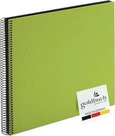 Goldbuch Spiralbalbum Bella Vista 35x30 schwarze Seiten grün