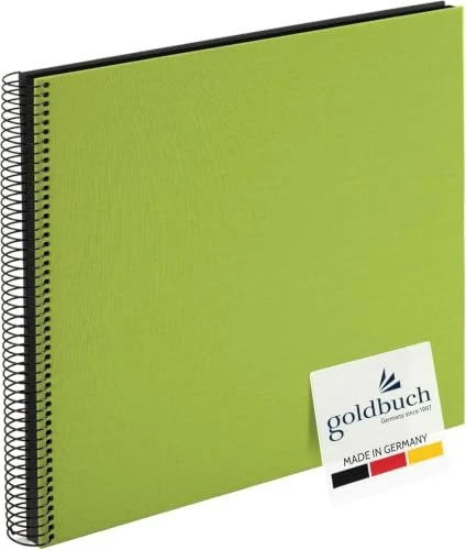 Goldbuch Spiralbalbum Bella Vista 35x30 schwarze Seiten grün