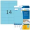 Herma Etiketten, 105x42.3mm, ablösbar, hellblau, 20 Blatt (280 Etiketten) Vorschaubild