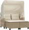 vidaXL Gartensofa 2-Sitzer mit Dach und Hockern Vorschaubild