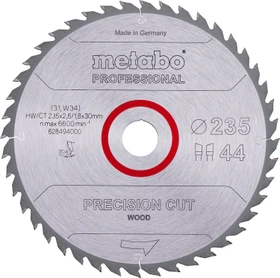 Metabo Precision Cut Wood Professional Kreissägeblatt 44Z, 235x1.8x30mm, 1 Stück