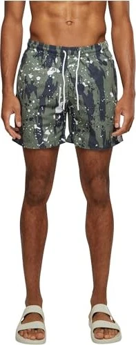 Urban Classics Pattern Badeshorts white dot/camo aop (Herren)
