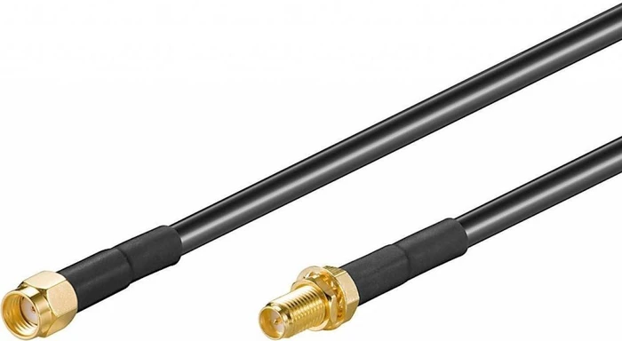 goobay Antennenverlängerungskabel, RP-SMA auf RP-SMA Kabel 1.0m