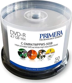 Primera DVD-R 4.7GB, 16x, 50er Spindel, white, printable, wasserfest