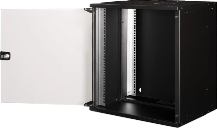 Digitus Professional SoHo Pro Line 19" Wandgehäuse 12HE, unmontiert, Sicherheitsglastür, IP20, RAL 9005, 400mm tief
