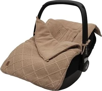 Jollein Fußsack Gruppe 0+ 3/5 Punkte Check Knit biscuit