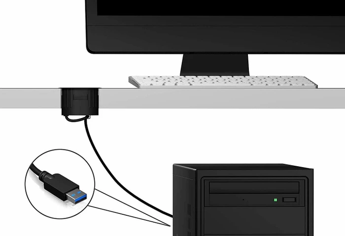 RaidSonic Icy Box IB-HUB1403 Einbau USB-Hub, 4x USB-A 3.0, USB-A 3.0 [Stecker]