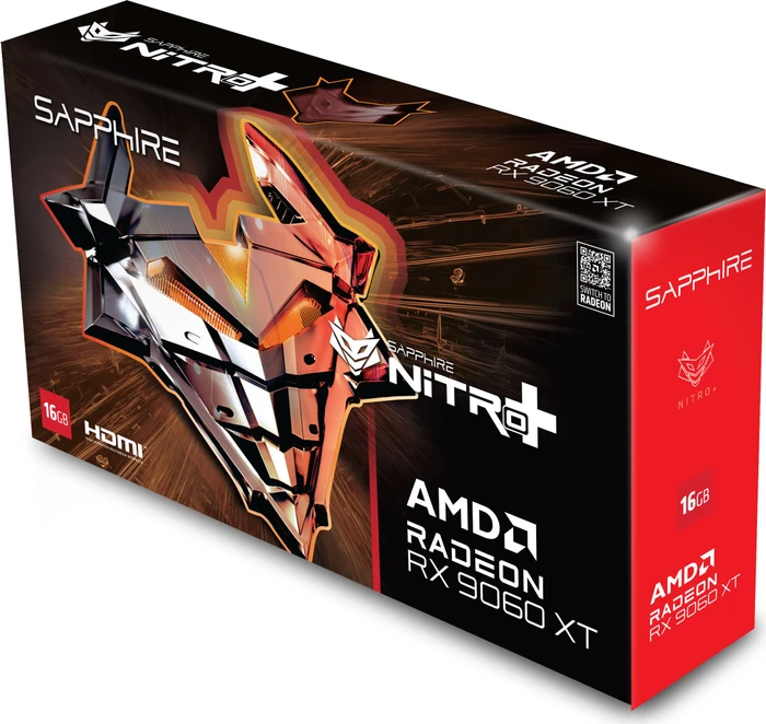 Sapphire Nitro+ Radeon RX 9060 XT, 16GB GDDR6, 2x HDMI, DP, lite retail