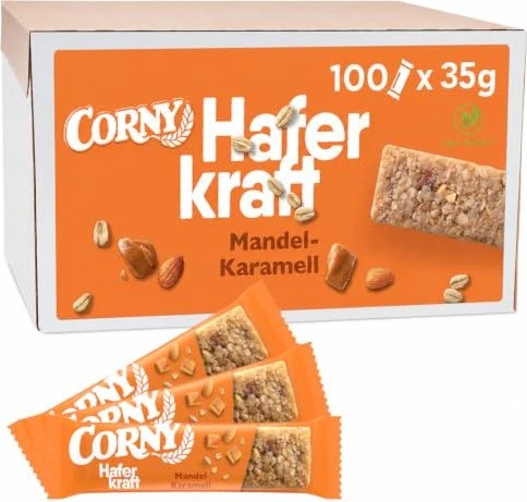 Corny Haferkraft Müsliriegel Mandel/Karamell 3.5kg (100x 35g)
