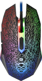 Defender Shock GM-110L RGB Gaming Mouse schwarz, USB (52110)