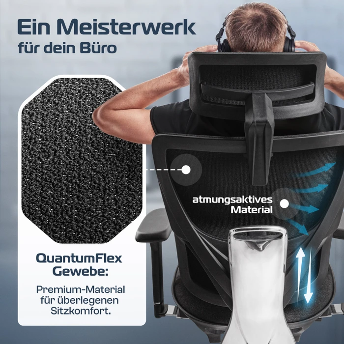 Clouvou MasterSeat Bürostuhl, schwarz