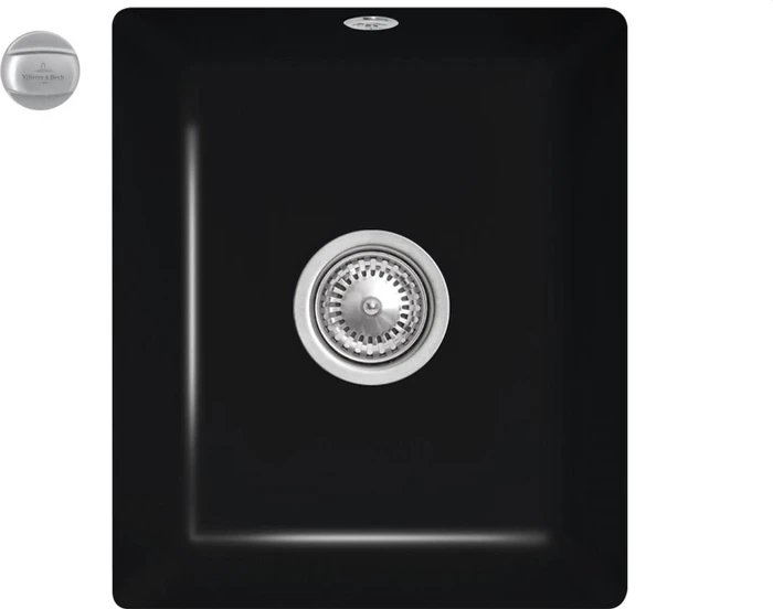 Villeroy & Boch Subway 45 XU Unterbau Becken mittig mit Ablauffernbedienung chromite