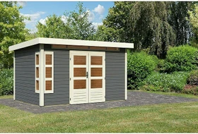 Karibu Kastorf 7 Gartenhaus terragrau