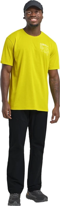 Jack Wolfskin Vonnan Graphic Funktionsshirt kurzarm explore chartreuse (Herren)