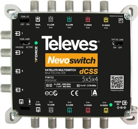 Televes dCSS NevoSwitch 5 Eingänge - 4 Ausgänge