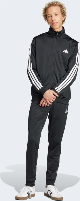 adidas Basic 3-Streifen Tricot Trainingsanzug schwarz (Herren)