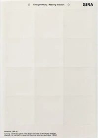 Gira Beschriftungsbögen 62x62mm