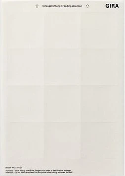 Gira Beschriftungsbögen 62x62mm