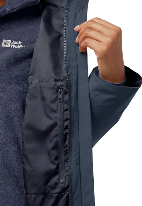 Jack Wolfskin Rotwand 3in1 Funktionsjacke midnight sky (Damen)