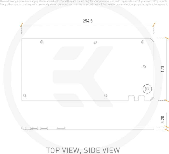 EK Water Blocks Quantum Line EK-Quantum Vector TUF RTX 3070 Backplate Nickel