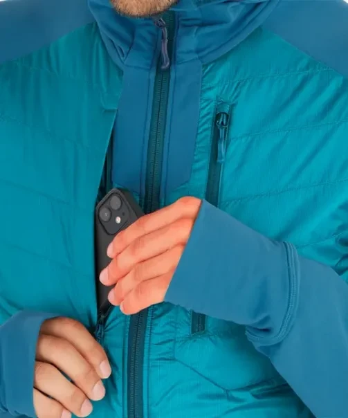 Salomon Elixir Hybrid Hooded Funktionsjacke deep dive/tahitain tide (Herren)