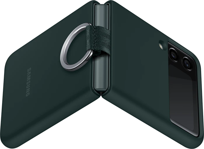 Samsung Silicone Cover with Ring für Galaxy Z Flip 3 5G grün