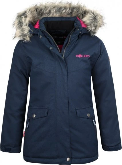 Trollkids Girls Oslo Coat XT Funktionsmantel navy/pink (Junior)