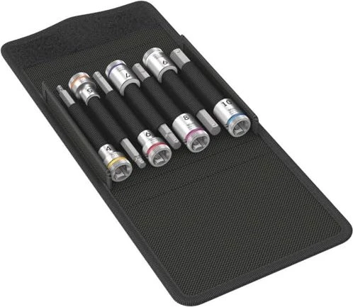 Wera 8740 B HF 1 Zyklop Innensechskant Steckschlüsselsatz inkl. Tasche, 7-tlg.