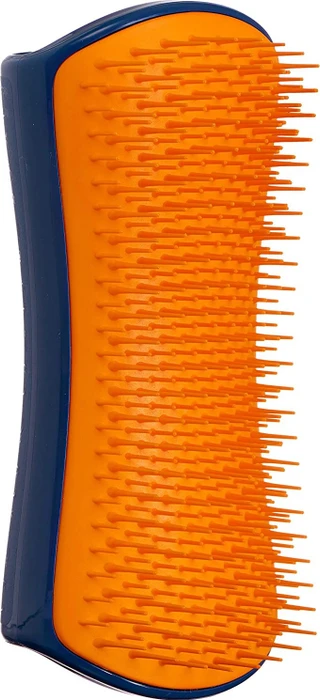 PET Teezer Detangling & Grooming Brush, zum Pflegen und Entwirren von feinhaarigem Fell, navy/, orange