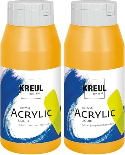 Kreul Solo Goya Triton Acrylic Acrylfarbe, maisgelb, 750ml
