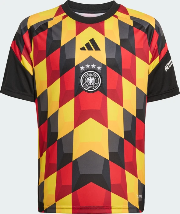 adidas Deutschland Pre-Match 2026 Heimtrikot kurzarm black/team yellow (Junior)