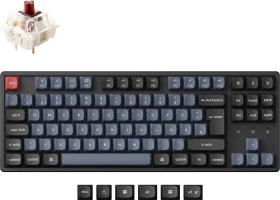 Keychron K8 Pro, TKL, PBT, schwarz, LEDs RGB, hot-swap, Gateron G Pro BROWN, USB/Bluetooth, DE