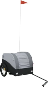 vidaXL Transport 123x52cm Fahrradanhänger schwarz/grau