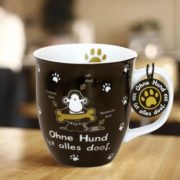 Sheepworld Kaffeebecher Ohne Hund ist alles doof 400ml