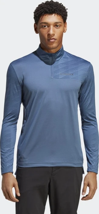 adidas Terrex Multi Half-Zip Funktionsshirt langarm wonder steel (Herren)