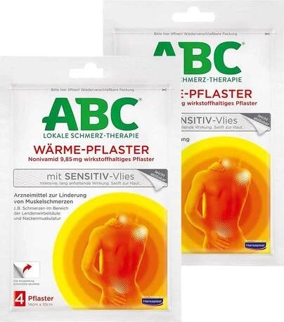 ABC Wärme-Pflaster, 8 Stück (2x 4 Stück)
