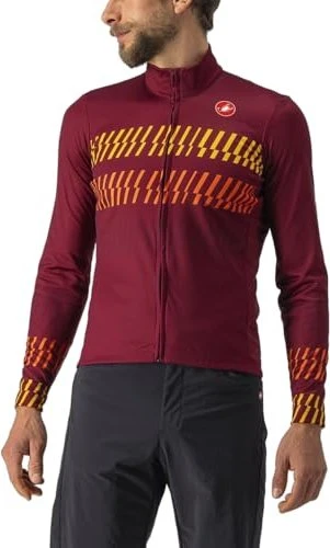 Castelli Unlimited Thermal Trikot langarm bordeaux/goldenrod/orange (Herren)