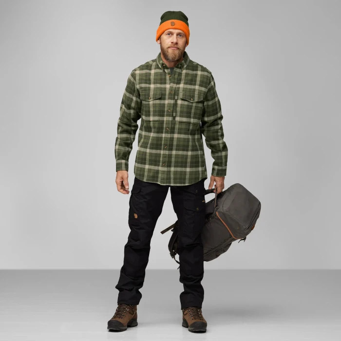 Fjällräven Värmland Heavy Flannel Hemd langarm green/deep forest (Herren)