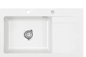 systemceram Stema 86 SL Einbau Becken links mit Ablauffernbedienung grönland